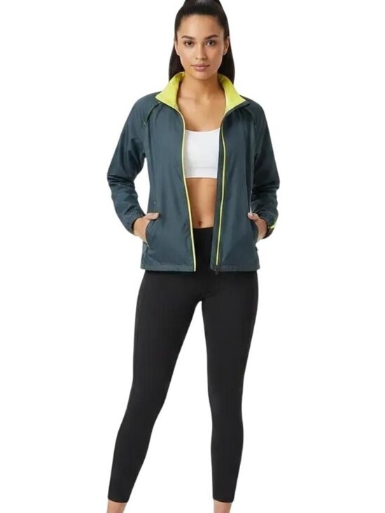 Dasnkin Now Other - Danskin Now Women's Full Zip Vented Windbreaker Track Jacket Greystone S/CH(4-6)